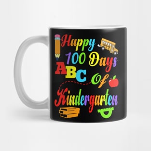 Happy 100 Days of Kindergarten Kids Teachers 100 Days of School Mug